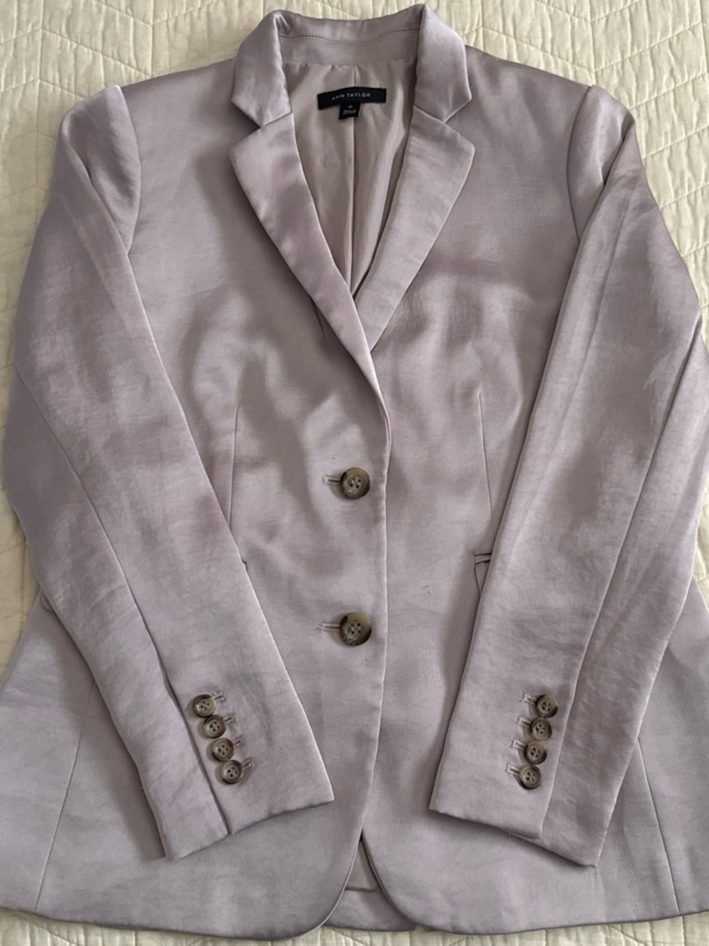 Ann Taylor Lavender Single-Breasted Blazer